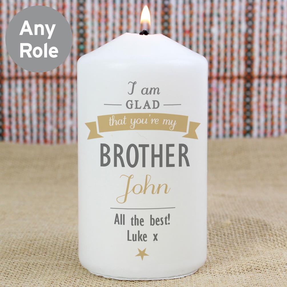 Personalised I Am Glad Pillar Candle Extra Image 2